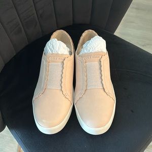 Cole Haan Grand Crosscourt Blush Slip-On Leather Sneakers